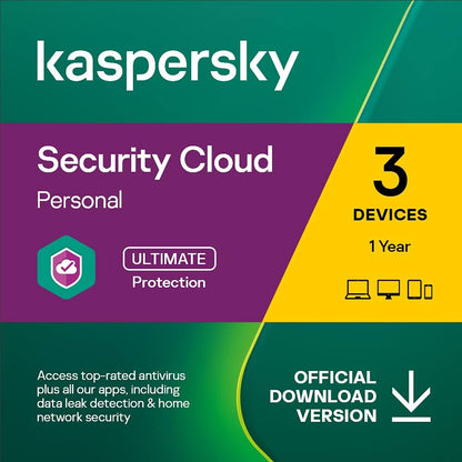 Kaspersky Security Cloud Personal (1 Jahr / 3 Geräte)