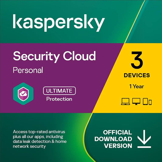 Kaspersky Security Cloud Personal (1 Jahr / 3 Geräte)