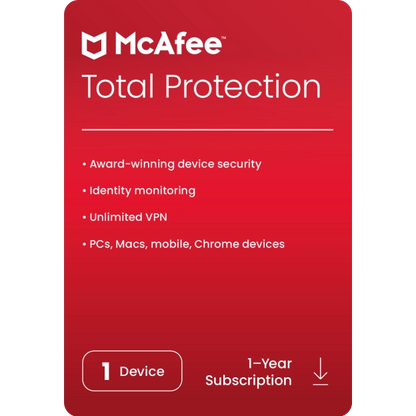 McAfee Total Protection 2024 Schlüssel (1 Jahr / 1 Gerät)