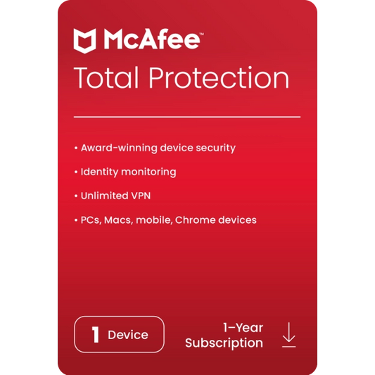 McAfee Total Protection 2024 Schlüssel (1 Jahr / 1 Gerät)