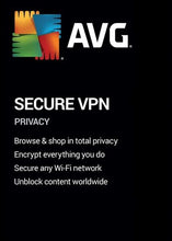 AVG Secure VPN-Schlüssel (2 Jahre / 1 Gerät)