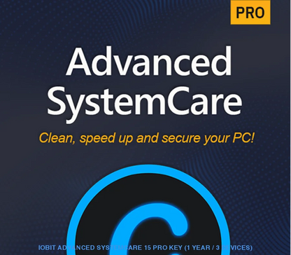 IObit Advanced SystemCare 15 Pro Key (1 Year / 3 Devices)