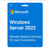 Windows Server 2022 Remotedesktopdienste 50 Benutzer-CAL CD Key