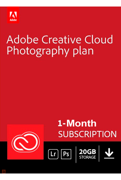 Adobe Photography Plan Abonnement 20 GB 1 Monat Global Key