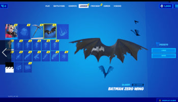 Fortnite - Batman Zero Wing Gleiter Epic Games CD Key